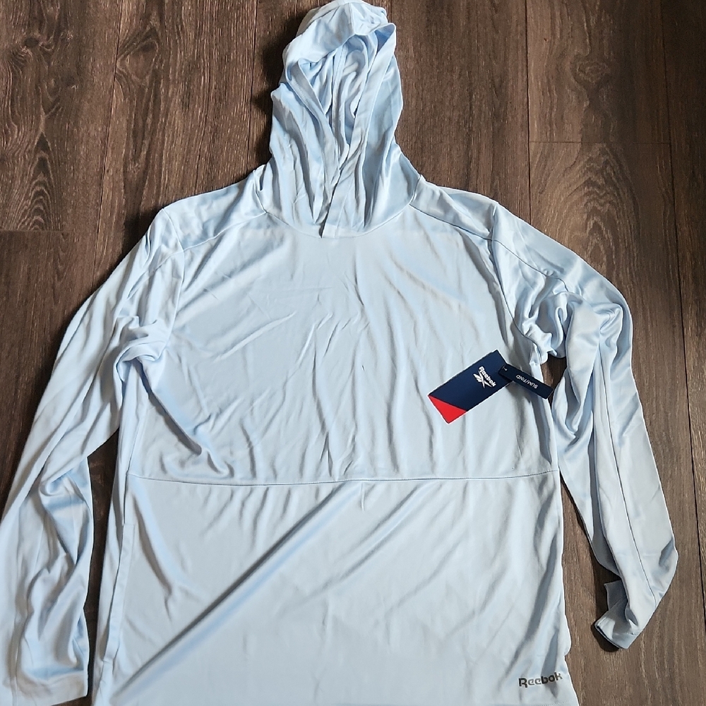 Reebok Men's Sky Blue Lightweight Hoodie